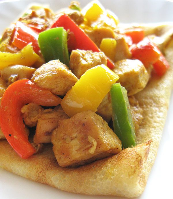 Spicy Chicken Breasts On Pancakes