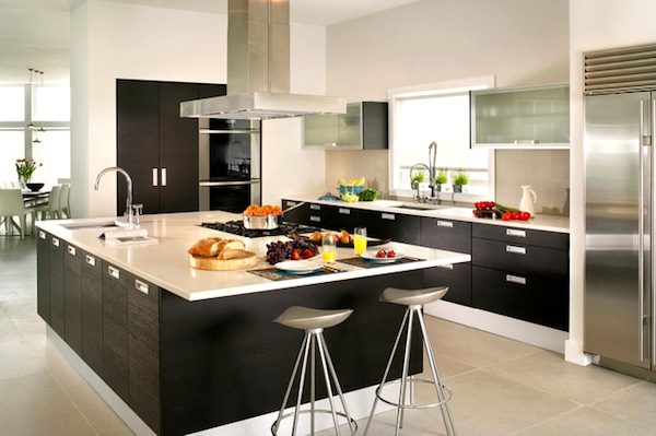 black modern kitchen