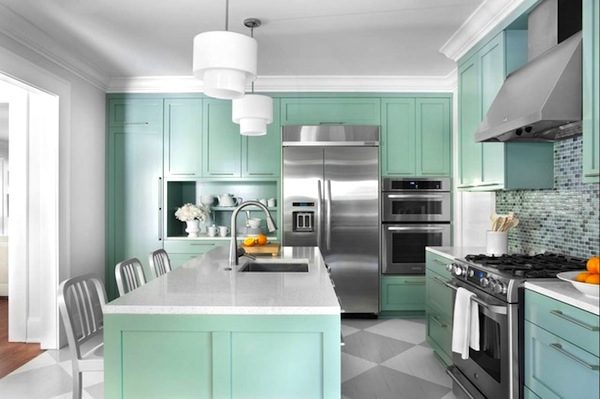 blue small kitchen color