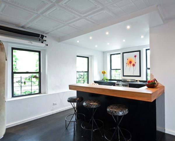 contemporary black kitchen