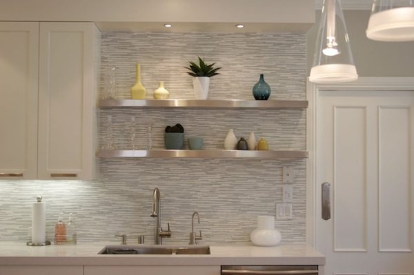 contemporary wallpaper kitchen backsplash image