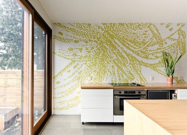 green kitchen wallpaper picture