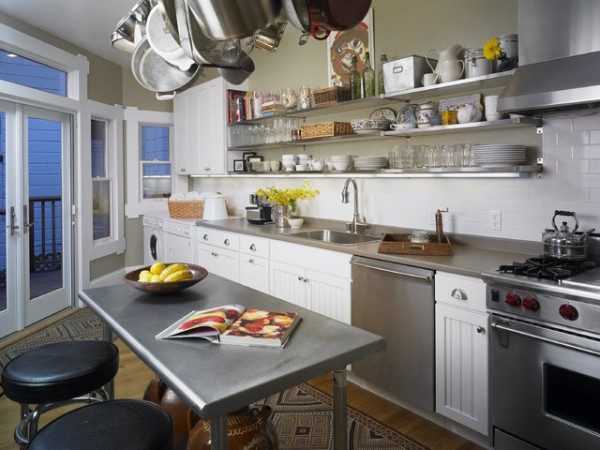 nomadic kitchen design open shelvings images