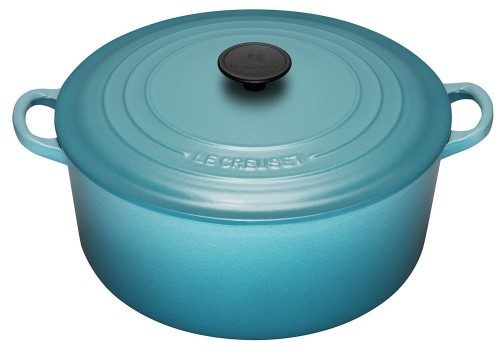 turquoise cast iron cookware