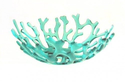 turquoise glass bowl picture