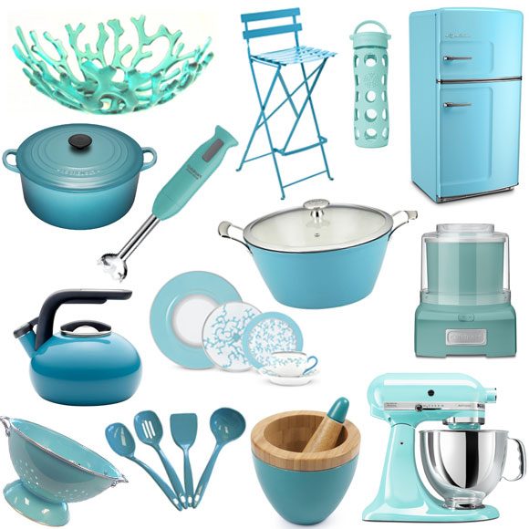Turquoise kitchen clearance decor