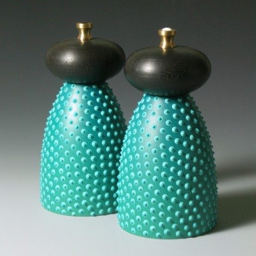 turquoise salt pepper mills photos