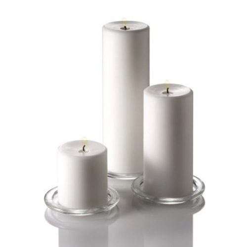 whate-Hand Poured Pillar Candles