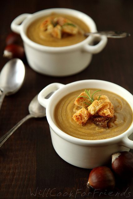 creamy chestnut soup picture