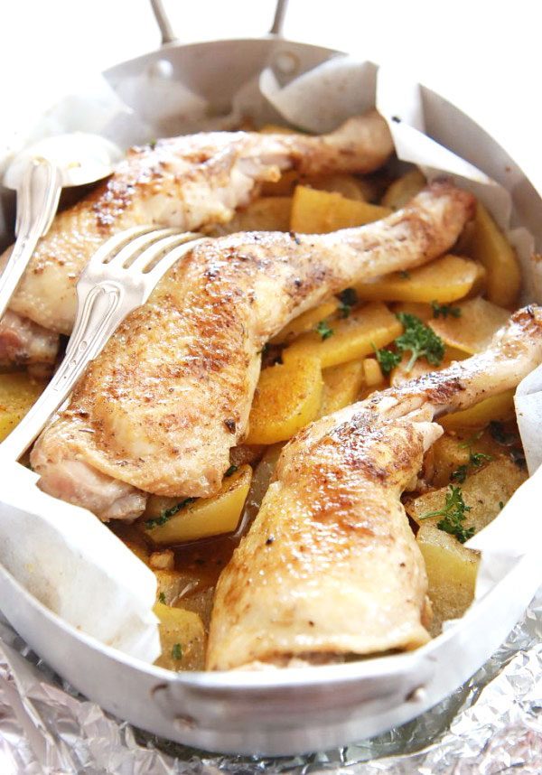 Oven Roasted Chicken with Spicy Potatoes