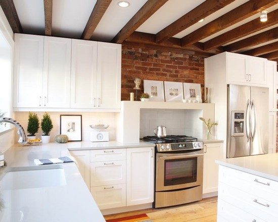 white cosy kitchen in new york image