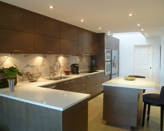 contemporary kitchen backsplash photo