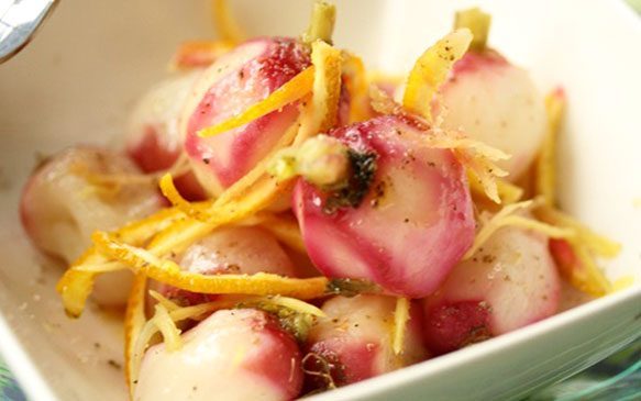 light cooked radish salad image