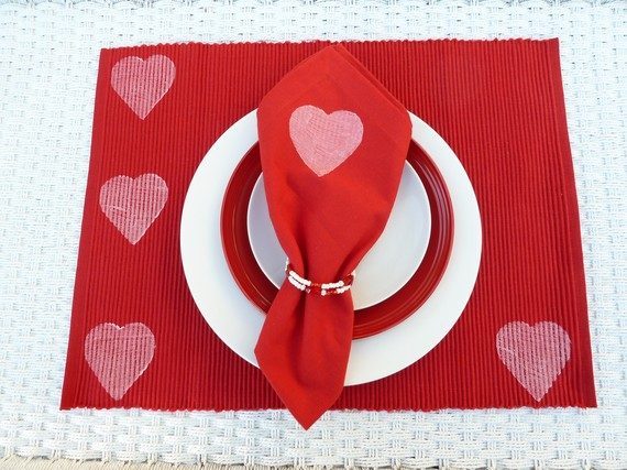 heart valentine placemats picture