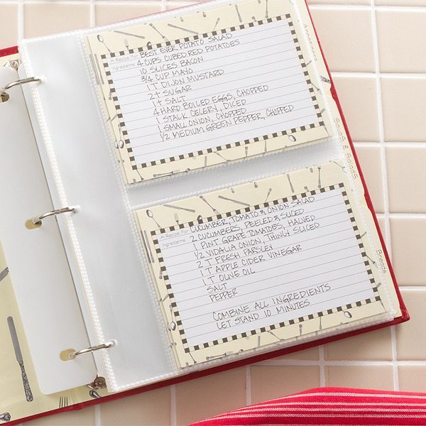 storing recipes photo