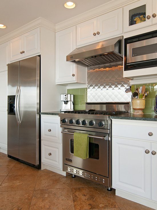 stainless steel backsplash image