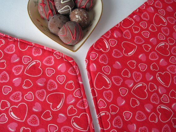 valentine wedge placemats picture