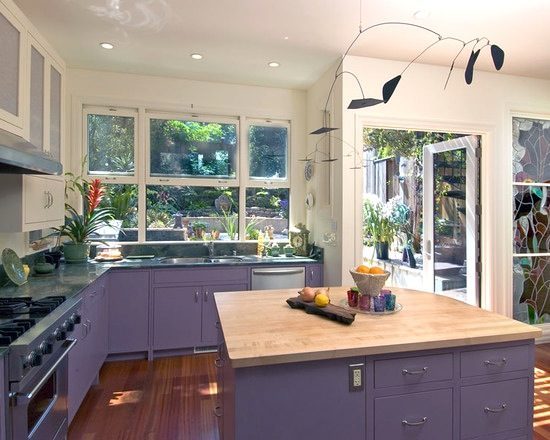 Decorate kitchen With Purple