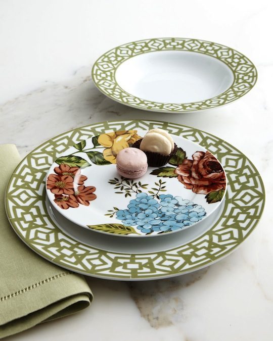 green Floral Dinnerware Service pictures