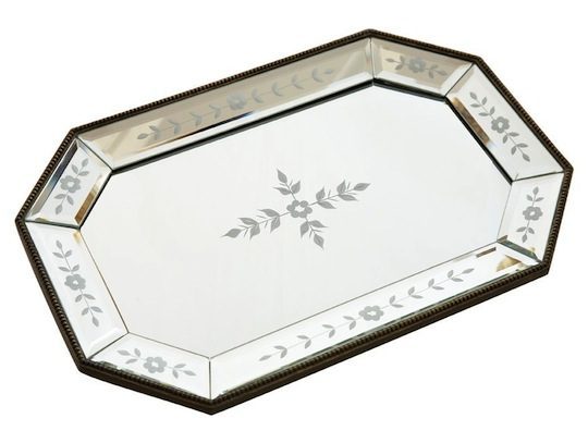 Glass and Metal Tray