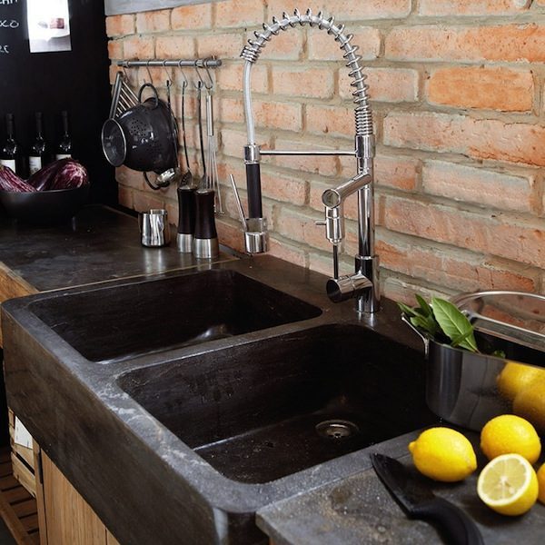Vintage Kitchen faucets and sink photo
