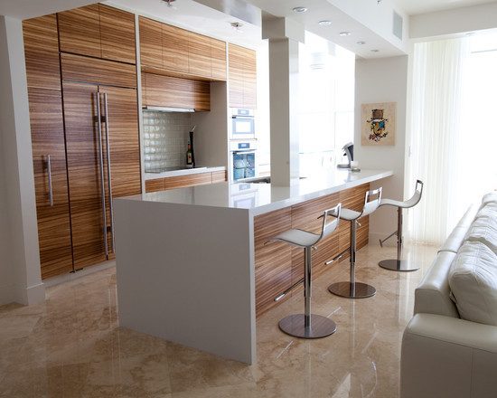 Walnut kitchen island image