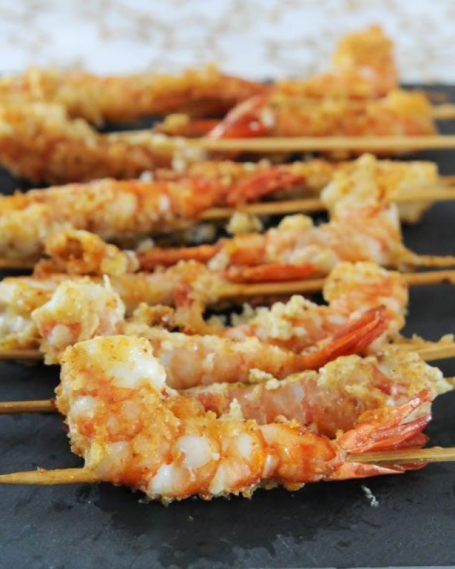 Spicy Parmesan Crusted Shrimp - #recipe by #eatwell101 - https://www.eatwell101.com/spicy-shrimp-recipe