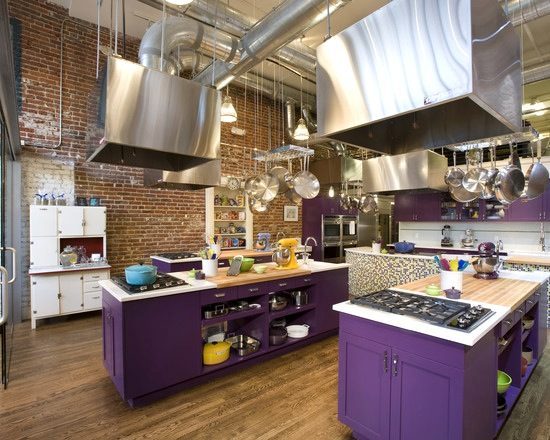 purple kitchen cabinets pictures