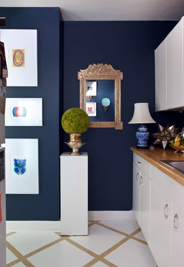 blue kitchen decor image
