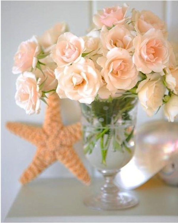 Peach rose flowers