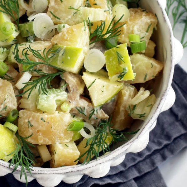 swedish potato and apple salad picture