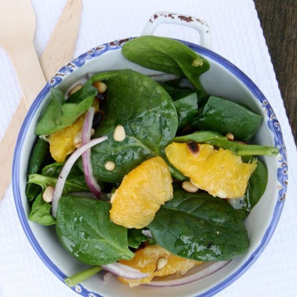 orange spinach recipe