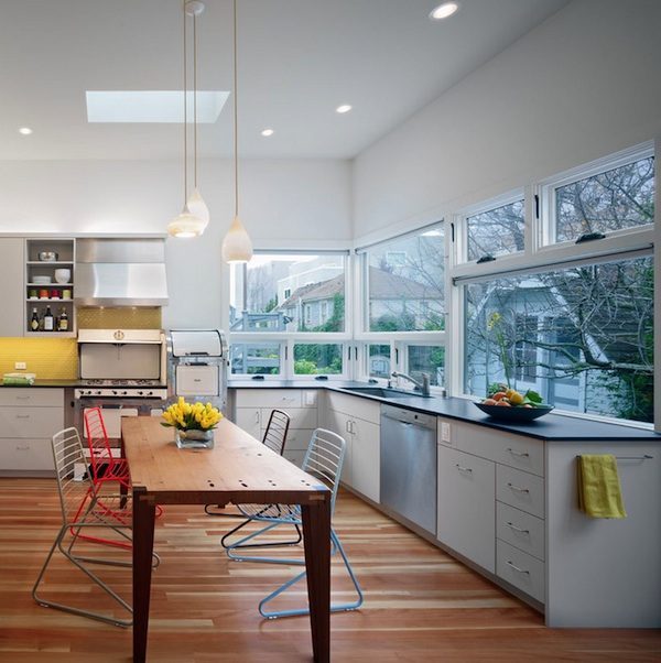 adjacent wall kitchen natural lighting