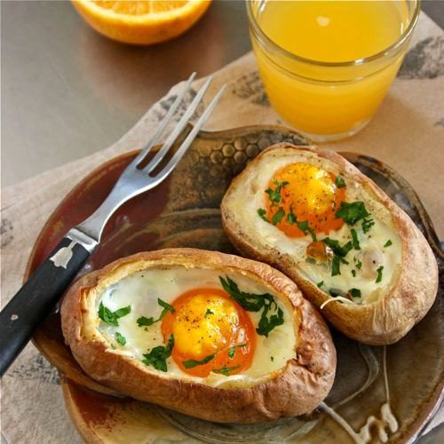 baked easter eggs image