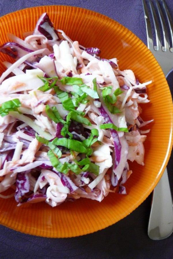 Crunchy Coleslaw - #recipe by #eatwell101 - https://www.eatwell101.com/easy-crunchy-coleslaw-recipe
