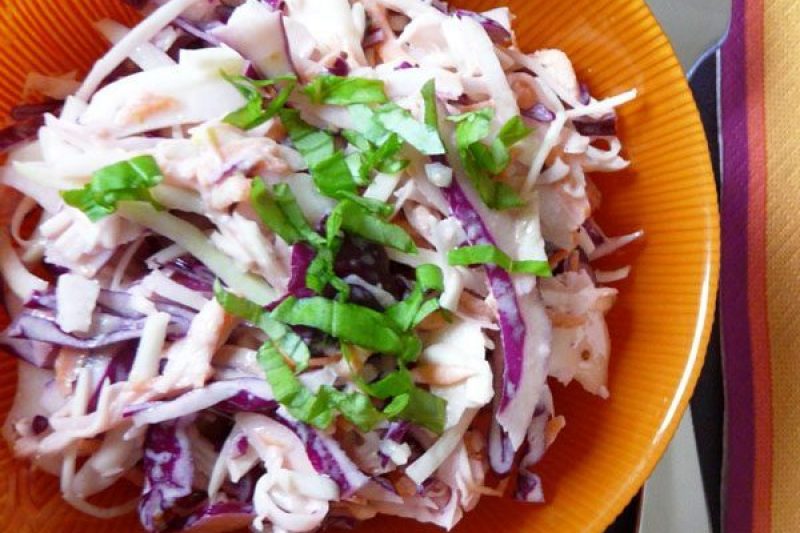Crunchy Coleslaw - #recipe by #eatwell101 - https://www.eatwell101.com/easy-crunchy-coleslaw-recipe