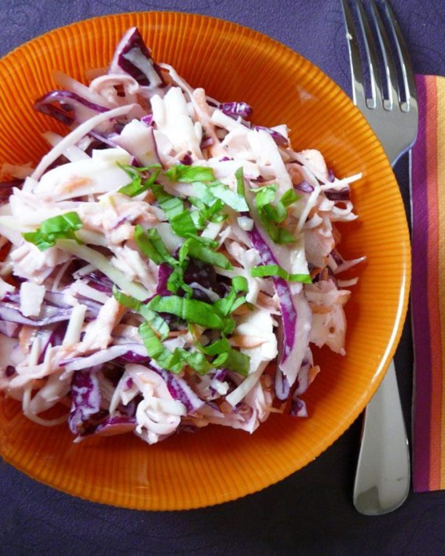 Crunchy Coleslaw - #recipe by #eatwell101 - https://www.eatwell101.com/easy-crunchy-coleslaw-recipe