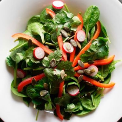 Fresh cilantro & Baby Spinach Salad