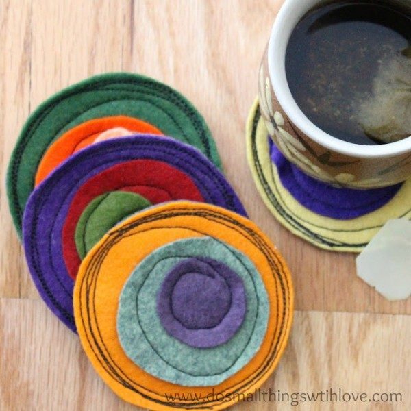 DIY felt coasters