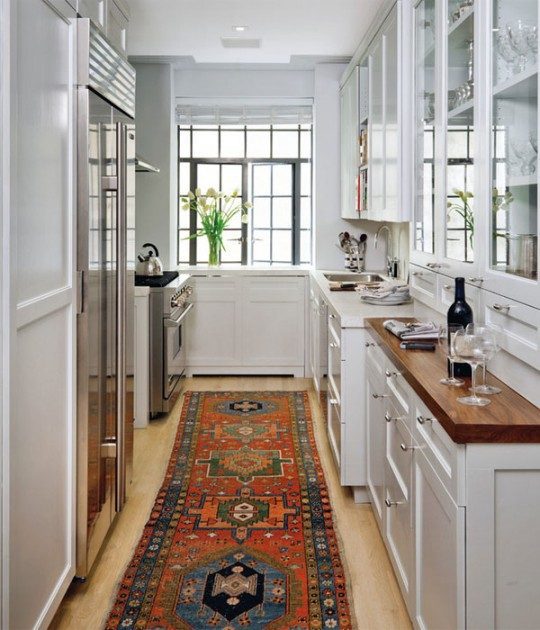 Patterned Rugs in kitchen