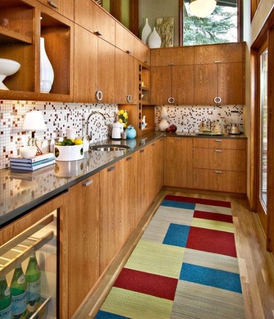 patterned rugs kitchen