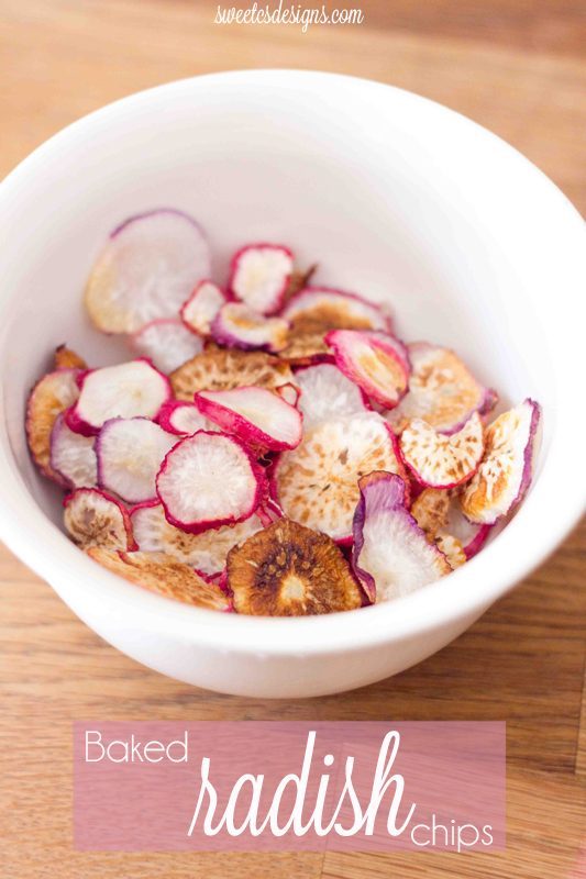 baked radish chips