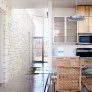white kitchen and wood cabinets thumbnail