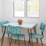 blue patterned dining chairs thumbnail