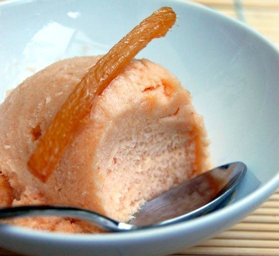 peach ginger sorbet