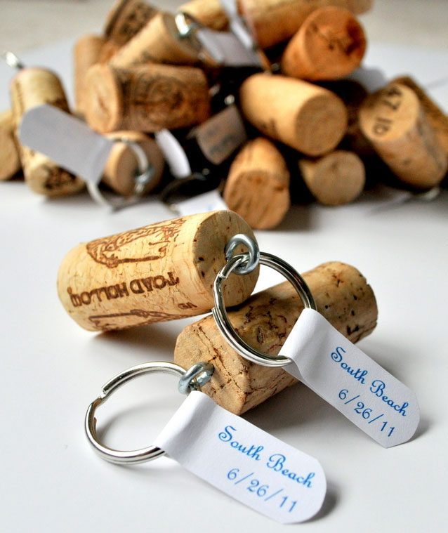 wine cork keychains