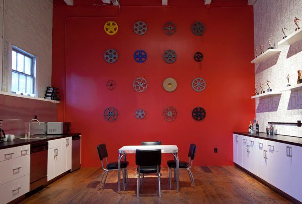 colored kitchen wall