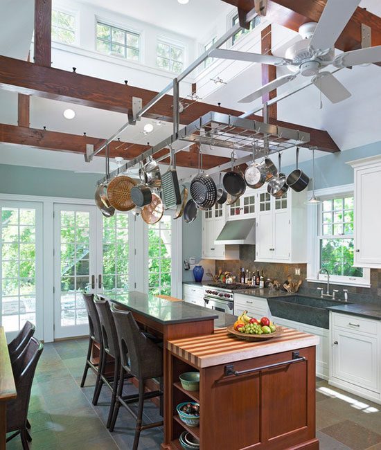 high ceiling kitchen decor