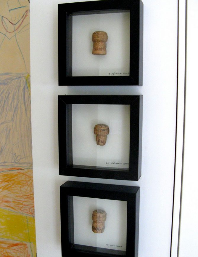 wine cork framed artwork