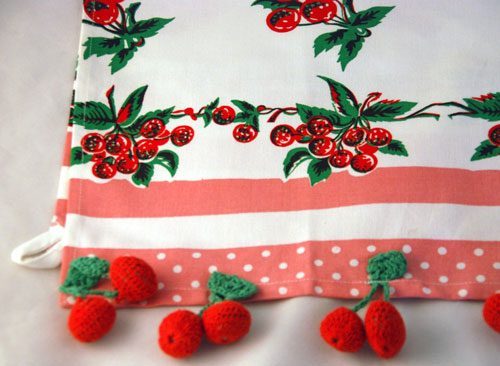 Vintage Cherries Kitchen Towels